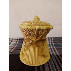 VINTAGE HOUSE OF WEBSTER WHEAT SHOCK COOKIE JAR - 7.5" H